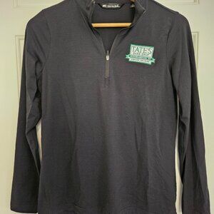 Travis Mathew Men's Small Black Quarter Zip Tate's Bake Shop NY Embroidered